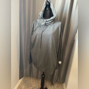 227. Hazel Blues Hoodie, Heathered Grey, Size 1X, EUC